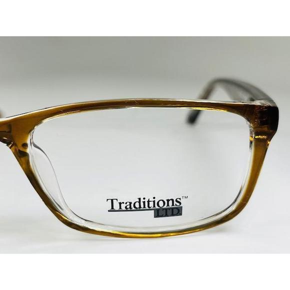 New TRADITIONS T-15 Col.10 Crystal Brown Eyeglasses with Camo Temples 54/16/145 - Picture 4 of 6